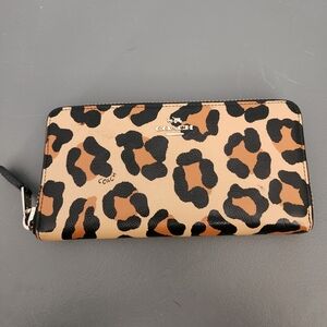 Coach leopard wallet